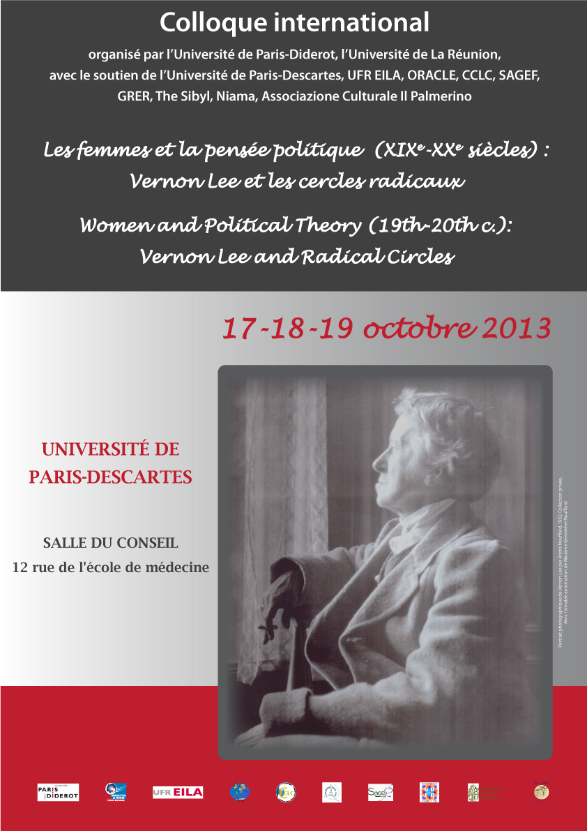 Vernon Lee and Radical Circles: Paris Conference, 17-18-19 october 2013
